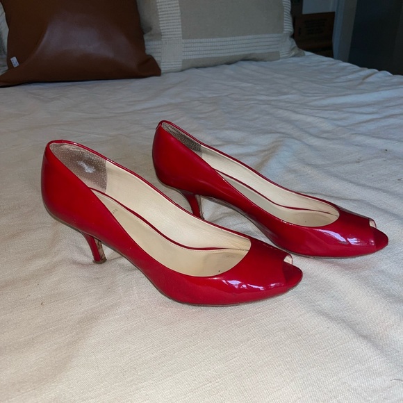 Red Vero Cuio Heels 8M - Picture 1 of 7